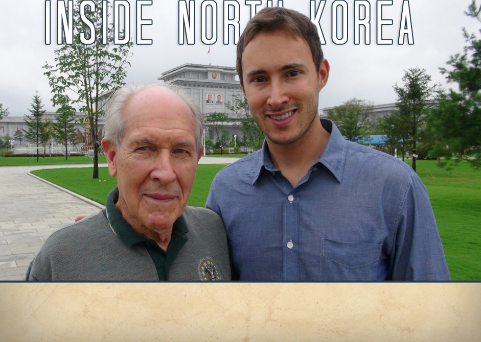 Adam Makos and Tom Hudner in North Korea