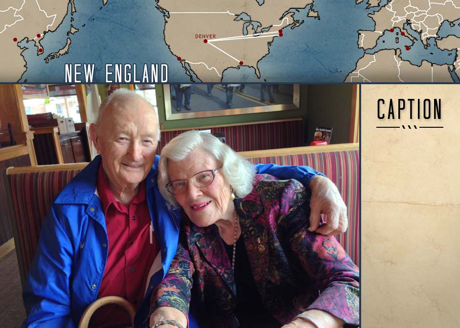 Devotion research tour: Red Parkinson with his wife. 