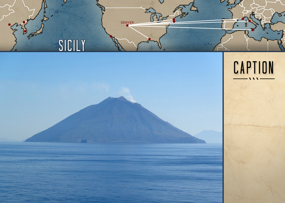 Devotion research tour: Adam Makos visited Sicily where one of the VF-32 pilots was lost during a training mission. 