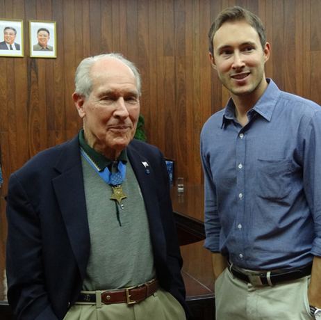 Adam and Tom while in North Korea.